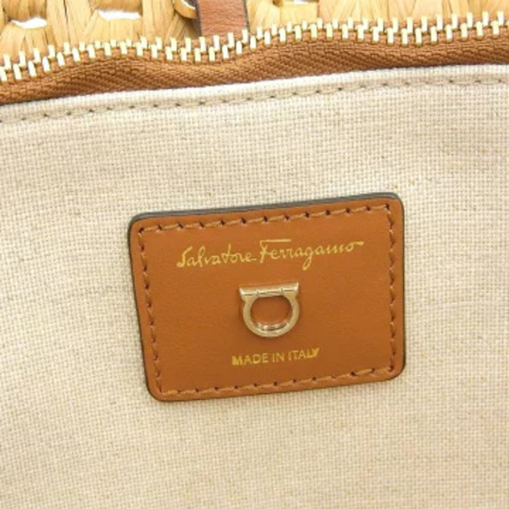 Salvatore Ferragamo Gancini Studio raffia handbag - Picture 9 of 9
